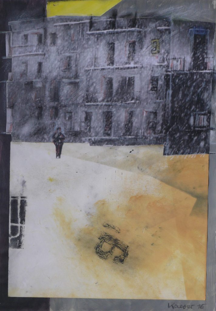Kristin Kaeser, "Lost City", Collage, 35 x 50 cm, 460 EUR