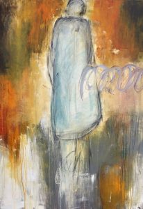 Petra Klos, "Zurück ins Licht", 2020, 140 x 100 cm, Acryl auf Leinwand, 1850 EUR